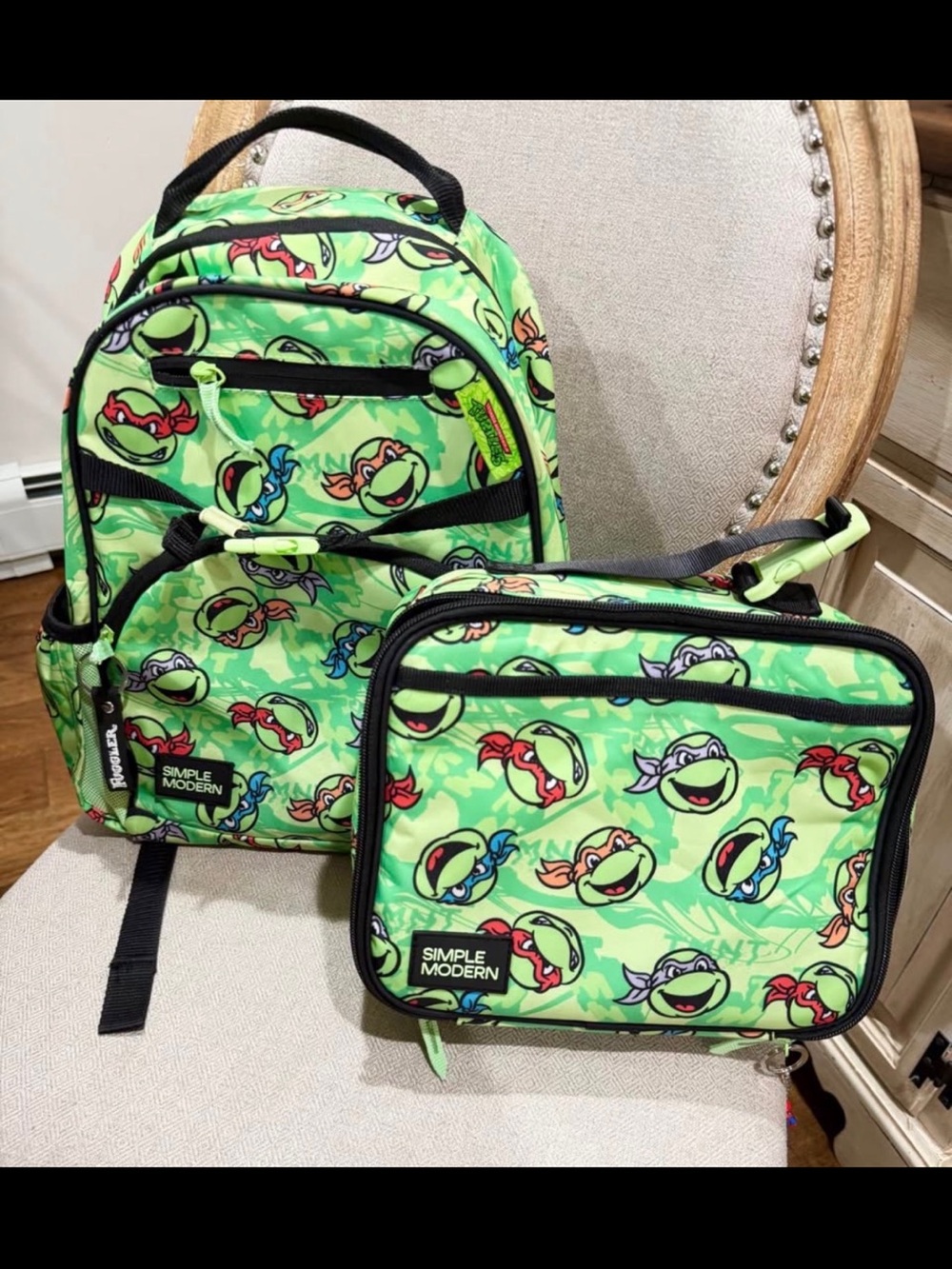Simple Modern Kids Green Ninja Turtle Backpack & Lunch Bag Set